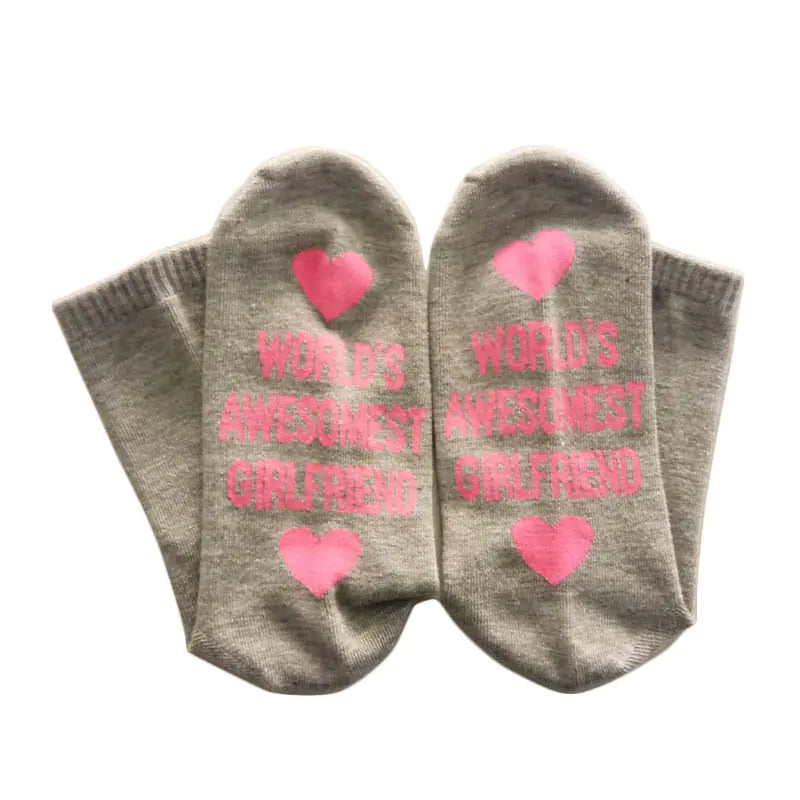 Unisex Cotton Mid-Calf Letter Socks