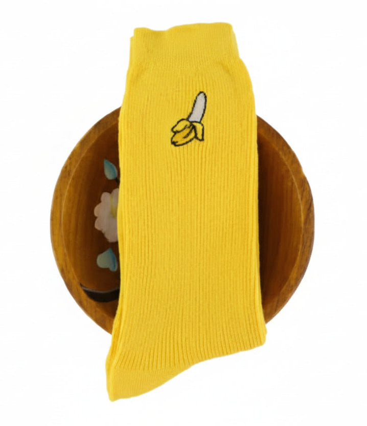 Japanese Cotton Embroidered Long Socks for Women