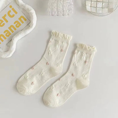 Elegant White Lace Socks