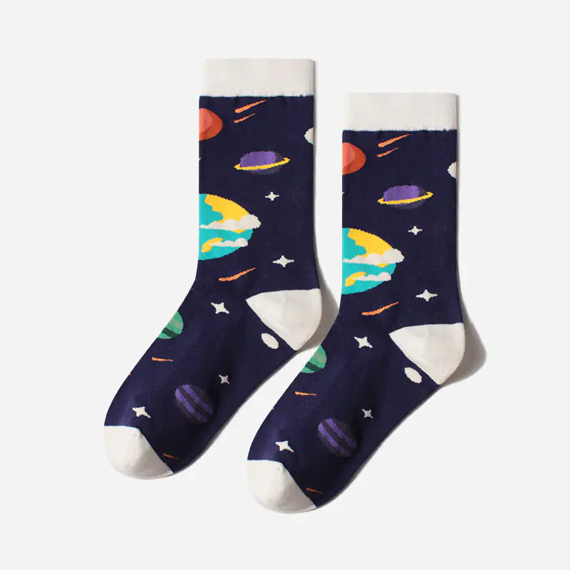 Outer Space Series Cotton In-Tube Socks