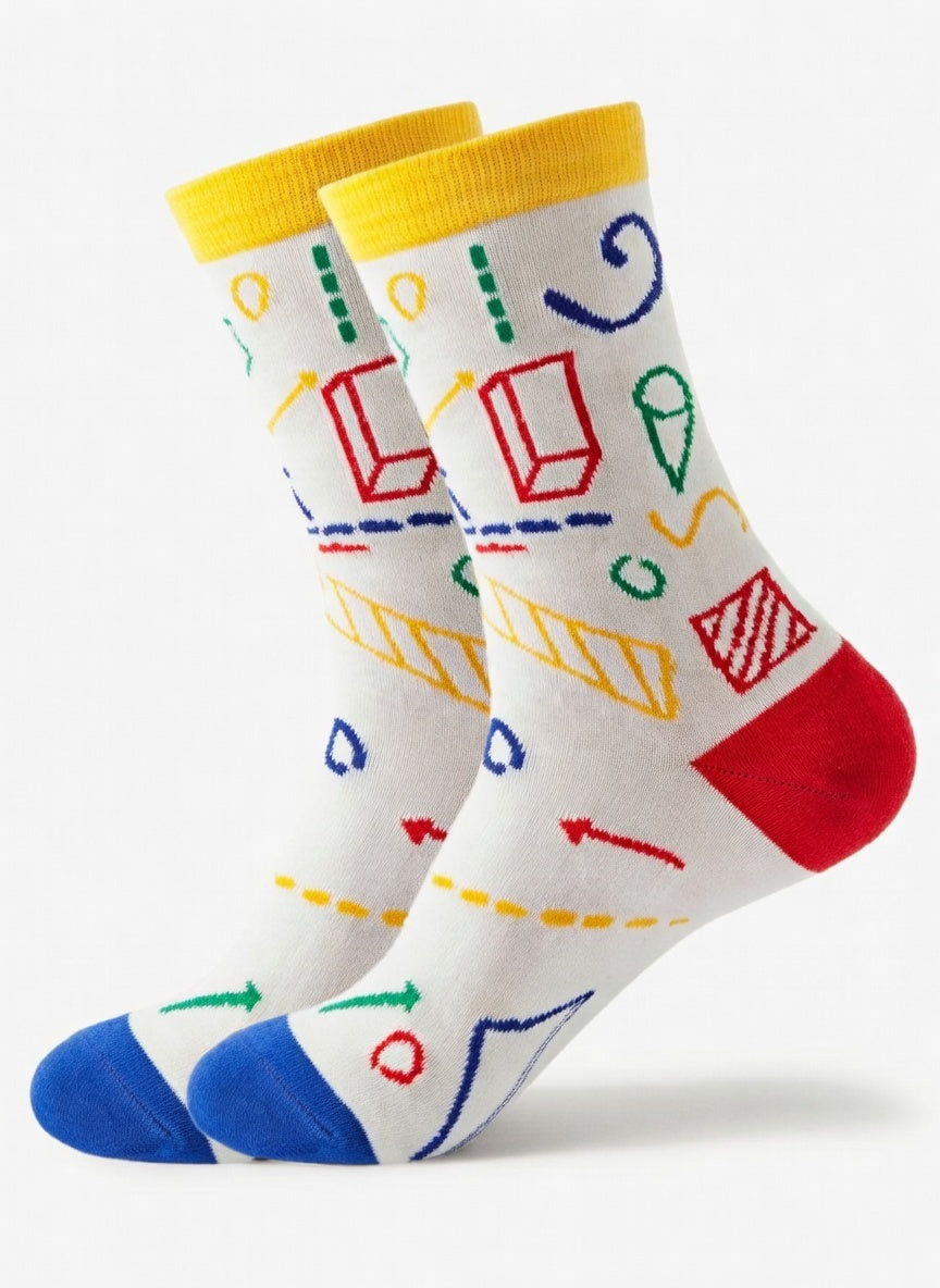 Men's Stylish Textbook Socks Series