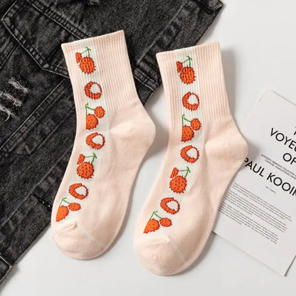 Charming Fruit Pattern Socks