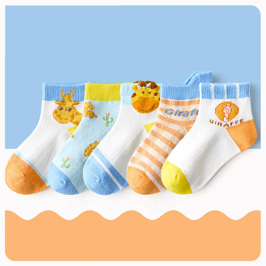 Soft Cotton Giraffe Socks for Kids
