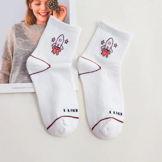 Fruity Fun Mid-Calf Socks, Couples Styles