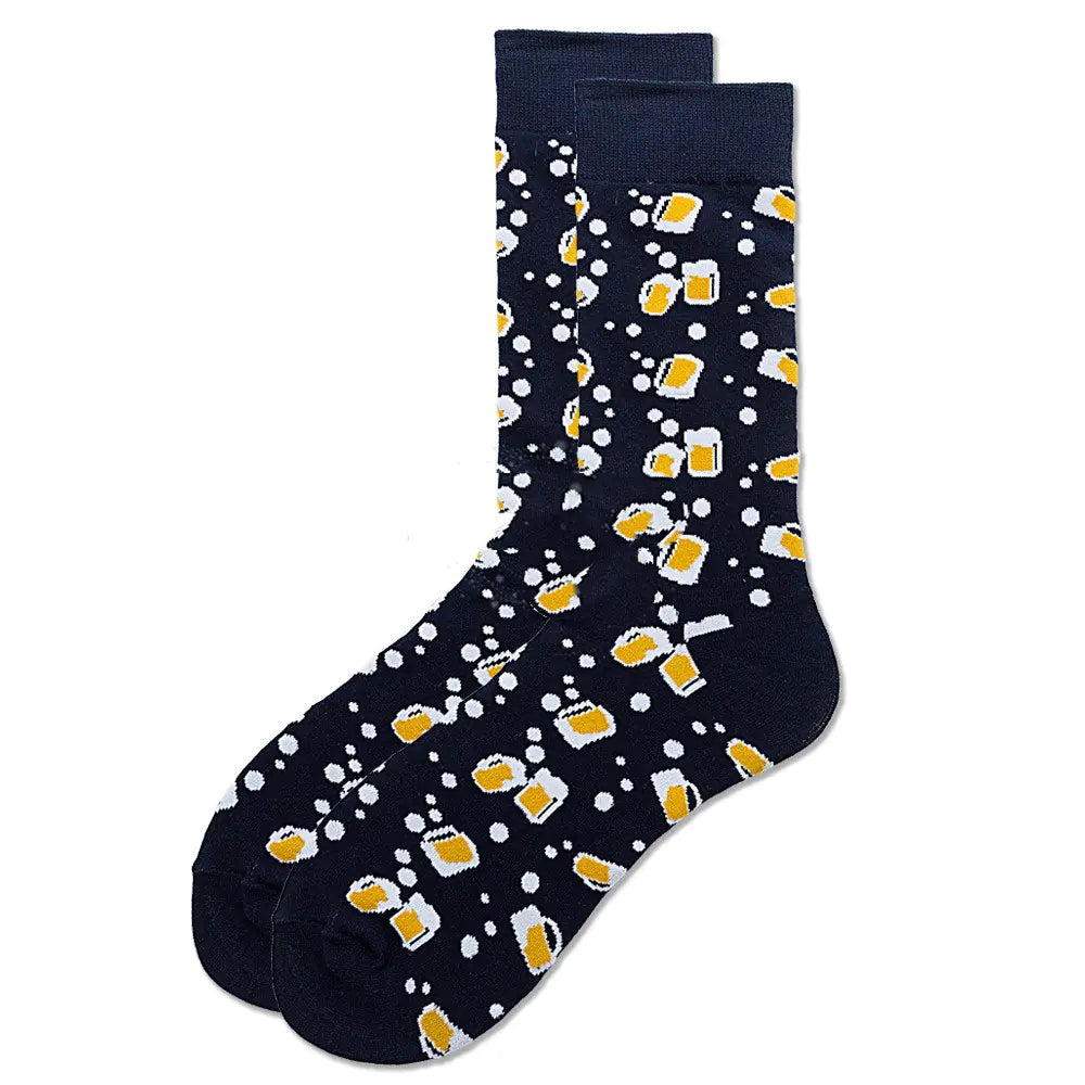 Fun Men's Socks: Hot Dog, Beer & More