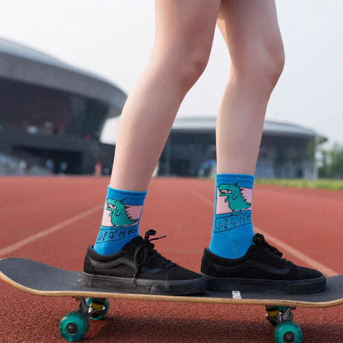 Dino-Monster Skate Socks