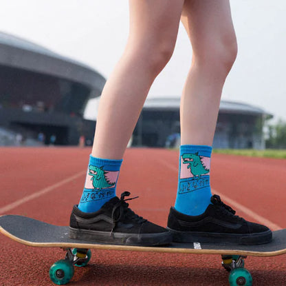 Dino-Monster Skate Socks