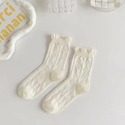 Elegant White Lace Socks