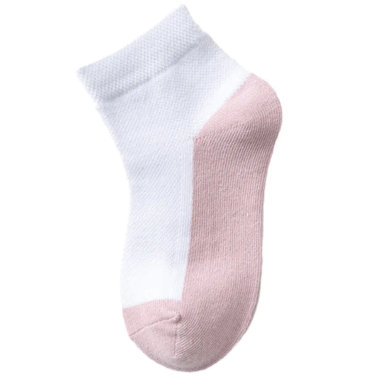 Versatile Two-Tone Kids Socks for Spring & Autumn