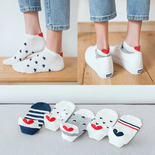 Chic Cartoon Patterned Boat Socks