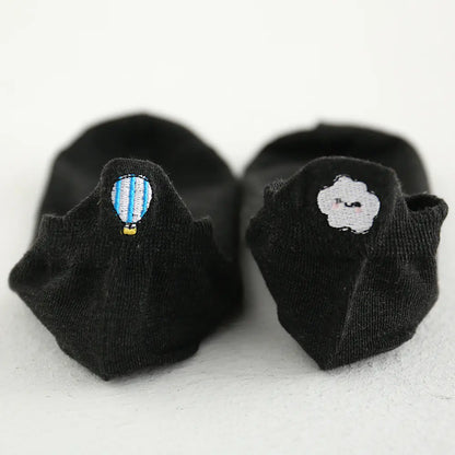 Embroidered Cotton Socks – Cozy Women’s Style