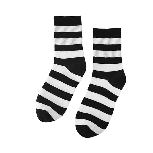 Striped Black Sports Socks for All Occasions
