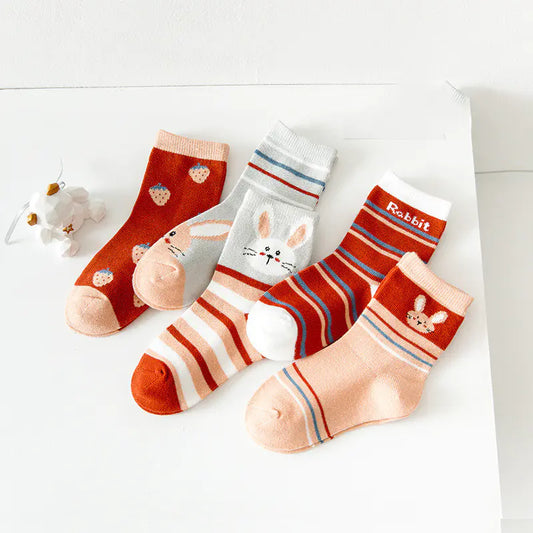 Cotton Comfort Kids' Cartoon Socks