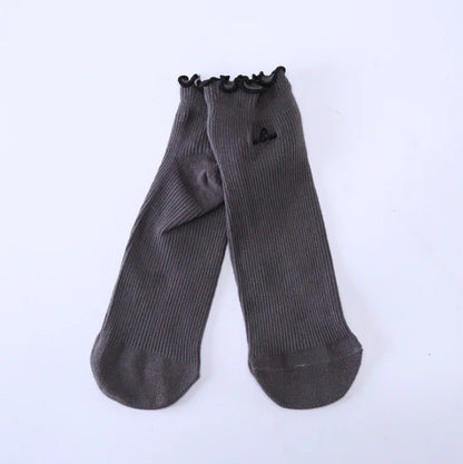 Embroidered Japanese Ruffle Socks