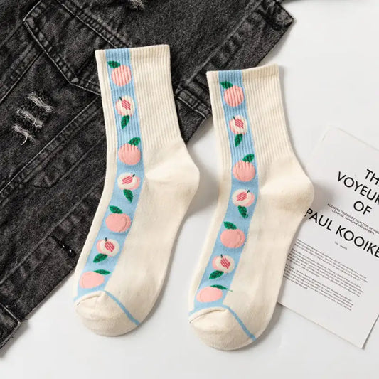 Charming Fruit Pattern Socks