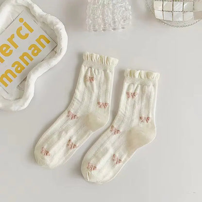 Elegant White Lace Socks