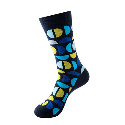 Trendy Geometric Mid Tube Socks for Couples