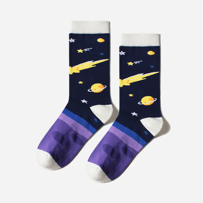 Outer Space Series Cotton In-Tube Socks