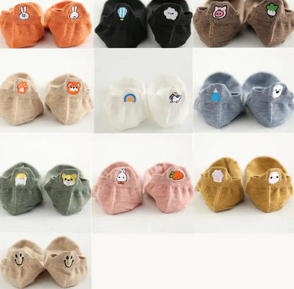 Embroidered Cotton Socks – Cozy Women’s Style