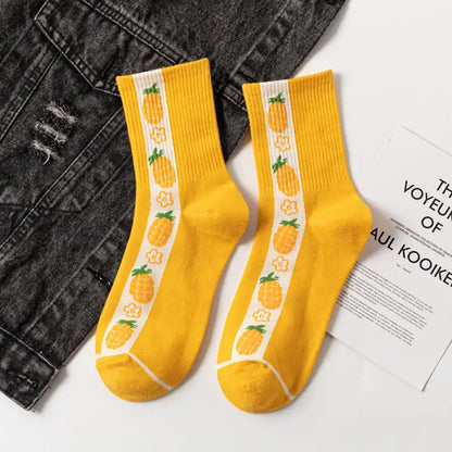 Charming Fruit Pattern Socks