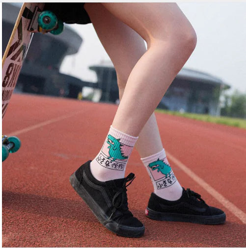 Dino-Monster Skate Socks